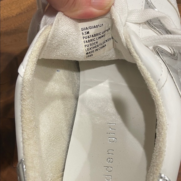 Madden White and Silver Sneakers - Picture 6 of 7
